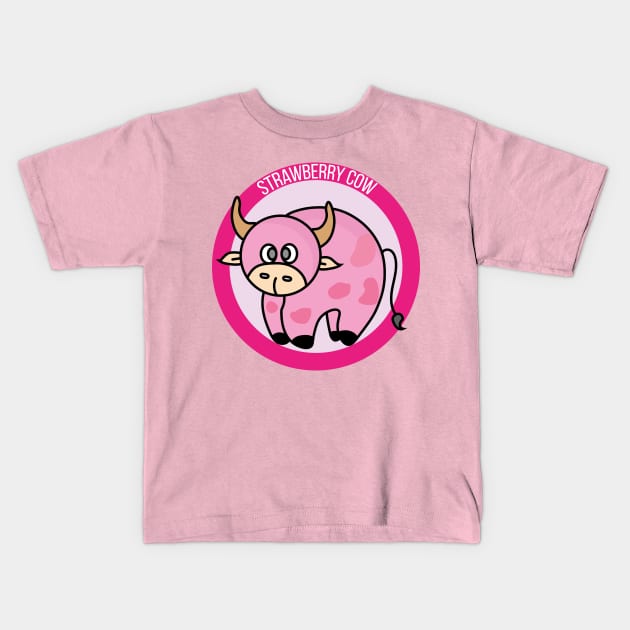 Strawberry Cow Costume Cute Design Ideas Cartoon Kids T-Shirt by DiegoCarvalho